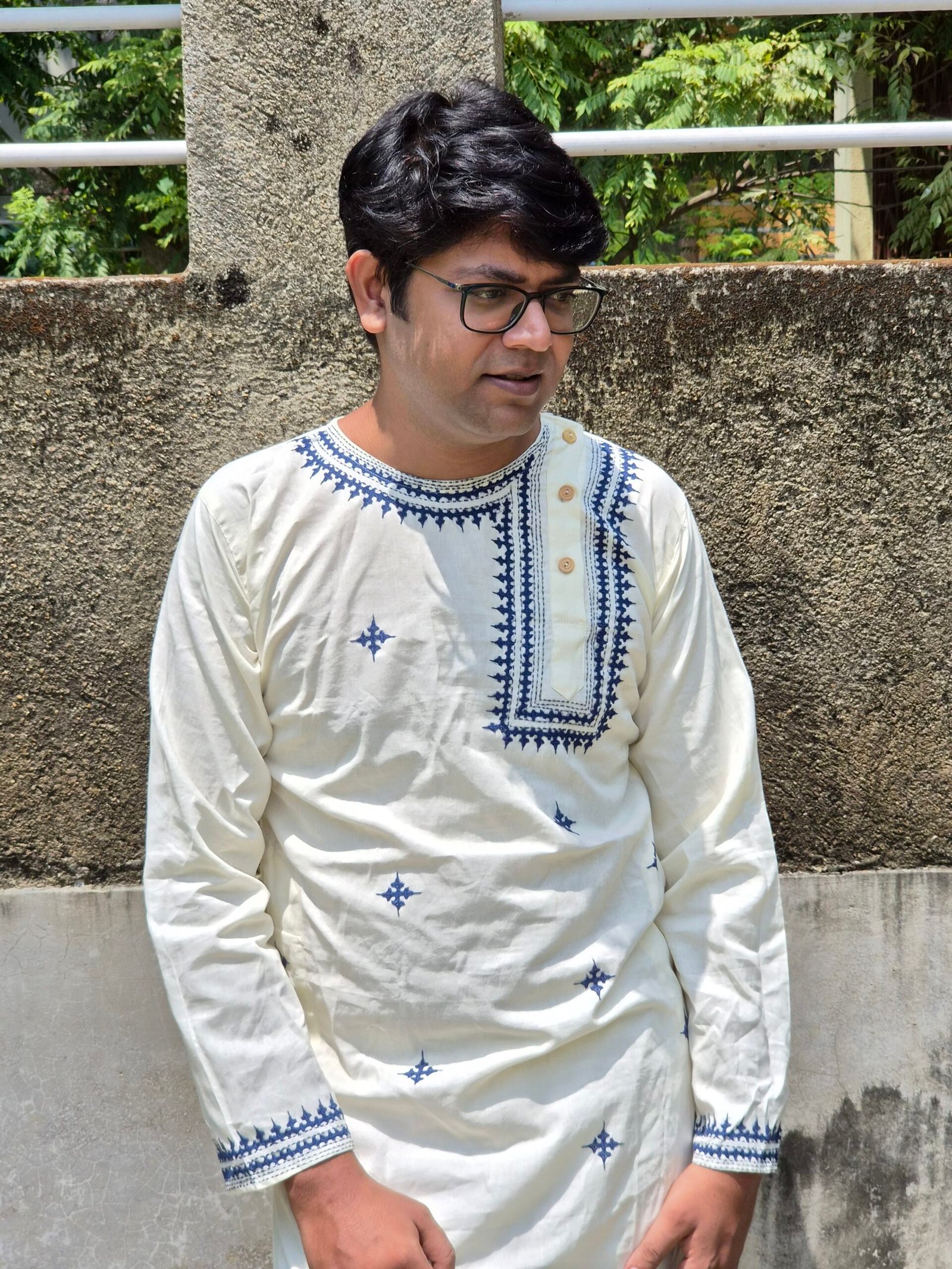 Exclusive Kantha Stitch Men's Cotton Kurta Punjabi