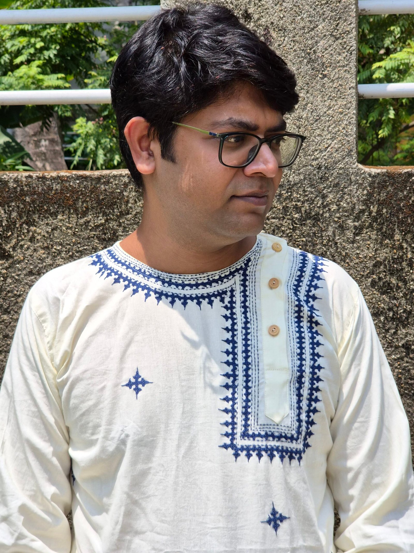 Exclusive Kantha Stitch Men's Cotton Kurta Punjabi
